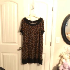 Black and brown dress